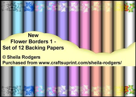 New Flower Borders 1 - Set of 12 Papers