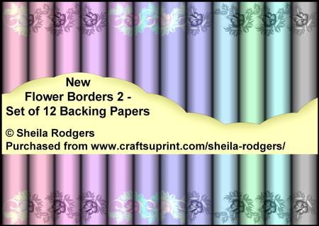 New Flower Borders 2 - Set of 12 Papers