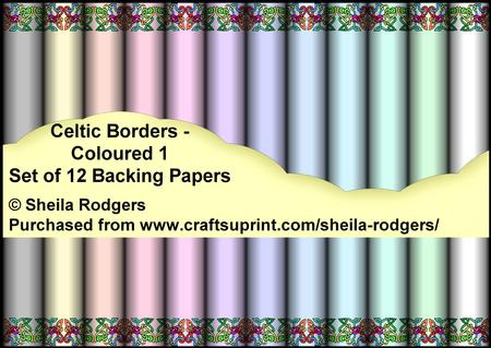 Celtic Borders - Coloured 1 - Set of 12 Papers