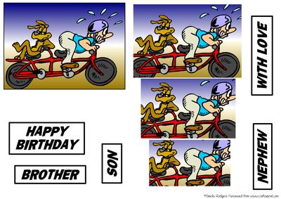 Man and Dog on Tandem