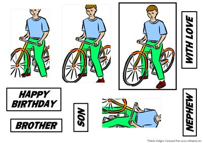 Boy on Bike Topper 1