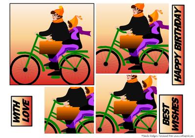 Woman and Child on Bike
