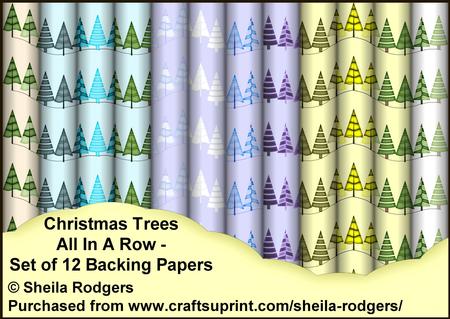 Christmas Trees All in a Row