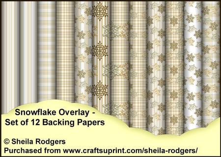 Snowflake Overlay - Set of 12 Backing Papers