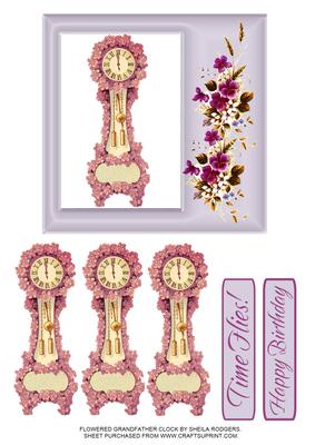Flowered Grandfather Clock