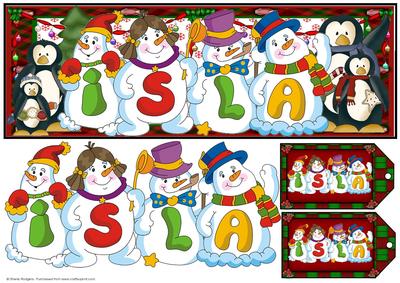 Snowmen Names Large Dl - Isla
