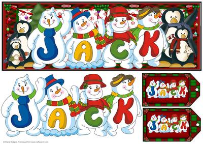 Snowmen Names Large Dl - Jack