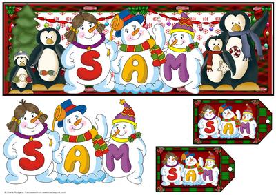 Snowmen Names Large Dl - Sam