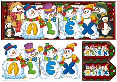 Snowmen Names Large Dl - Alex