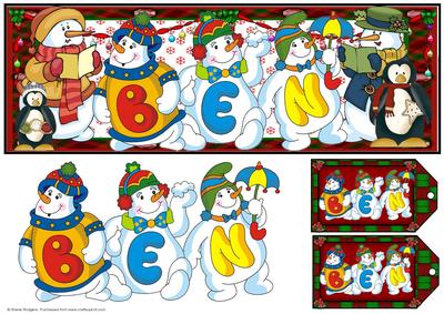 Snowmen Names Large Dl - Ben