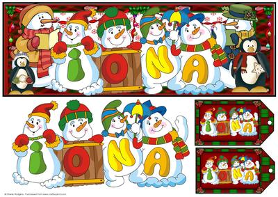 Snowmen Names Large Dl - Iona