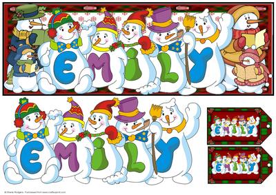 Snowmen Names Large Dl - Emily