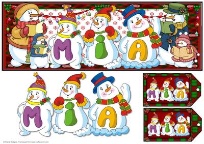 Snowmen Names Large Dl - Mia