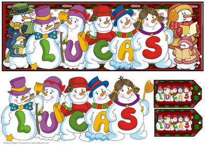Snowmen Names Large Dl - Lucas