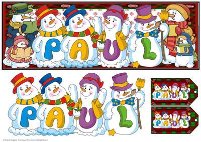 Snowmen Names Large Dl - Paul