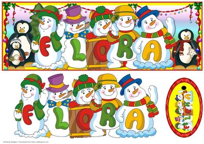 Snowmen Names Large Dl - Flora