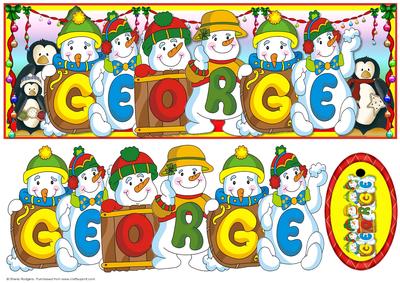 Snowmen Names Large Dl - George