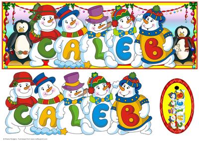 Snowmen Names Large Dl - Caleb