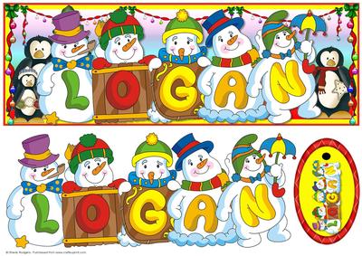Snowmen Names Large DL - Logan