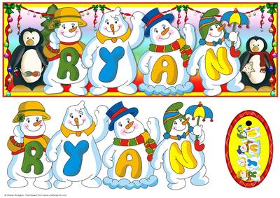 Snowmen Names Large DL - Ryan