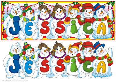 Snowmen Names Large Dl - Jessica