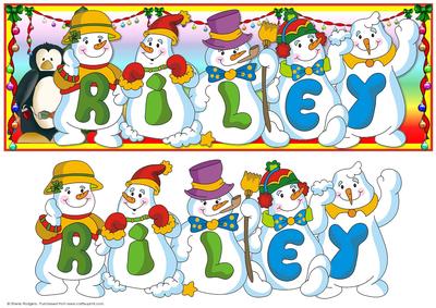 Snowmen Names Large Dl - Riley
