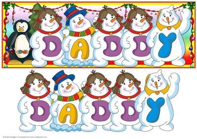 Snowmen Names Large Dl - Daddy