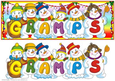 Snowmen Names Large Dl - Gramps