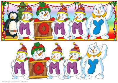 Snowmen Names Large Dl - Mommy