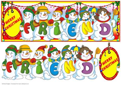Snowmen Names Large Dl - Friend