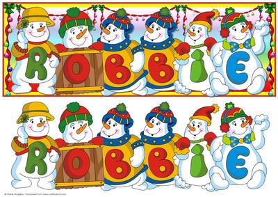 Snowmen Names Large Dl - Robbie