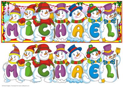 Snowmen Names Large Dl - Michael