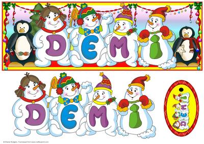 Snowmen Names Large Dl - Demi