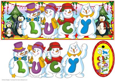 Snowmen Names Large Dl - Lucy
