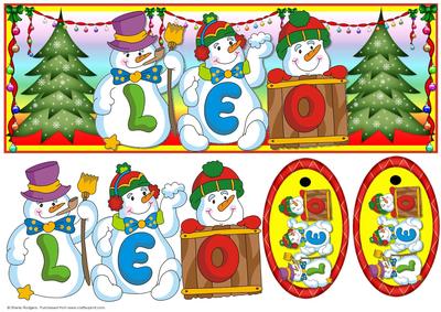 Snowmen Names Large Dl - Leo