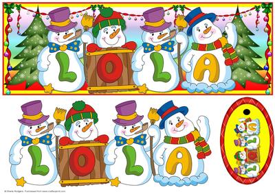 Snowmen Names Large Dl - Lola