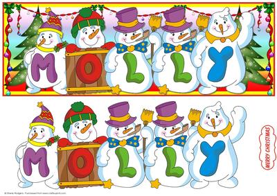Snowmen Names Large Dl - Molly