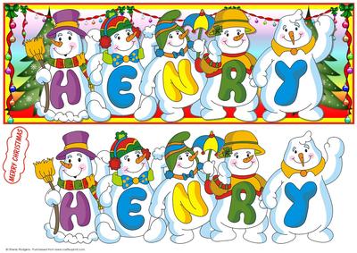 Snowmen Names Large Dl - Henry