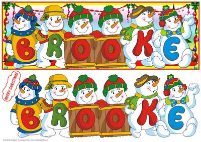 Snowmen Names Large Dl - Brooke