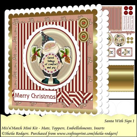Mix'n'match Kit - Santa with Sign 1