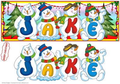 Snowmen Names Large Dl - Jake