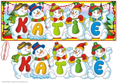 Snowmen Names Large Dl - Katie