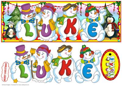 Snowmen Names Large Dl - Luke