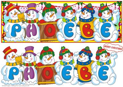 Snowmen Names Large Dl - Phoebe