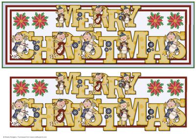 Large Dl - Merry Christmas Ice Angels