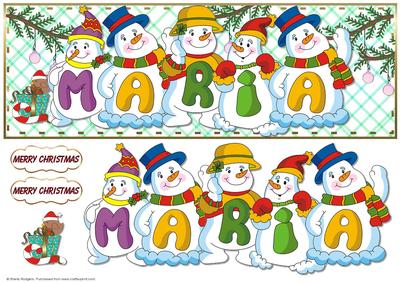 Snowmen Names Large Dl - Maria