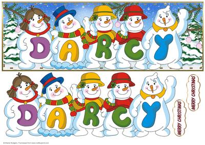 Snowmen Names Large Dl - Darcy