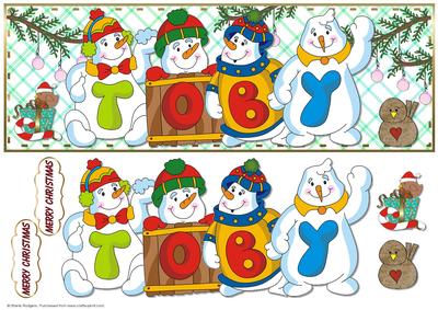 Snowmen Names Large Dl - Toby