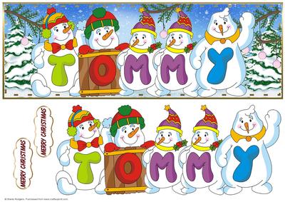 Snowmen Names Large Dl - Tommy