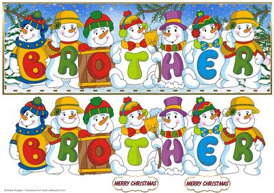 Snowmen Names Large Dl - Brother